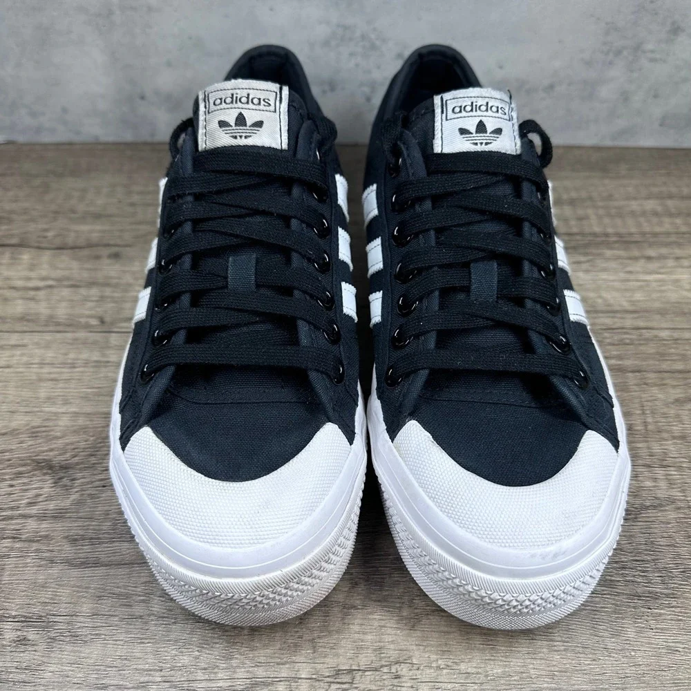 Adidas~Women's~Nizza Platform‎ Black/White Sneakers~Size 8.5